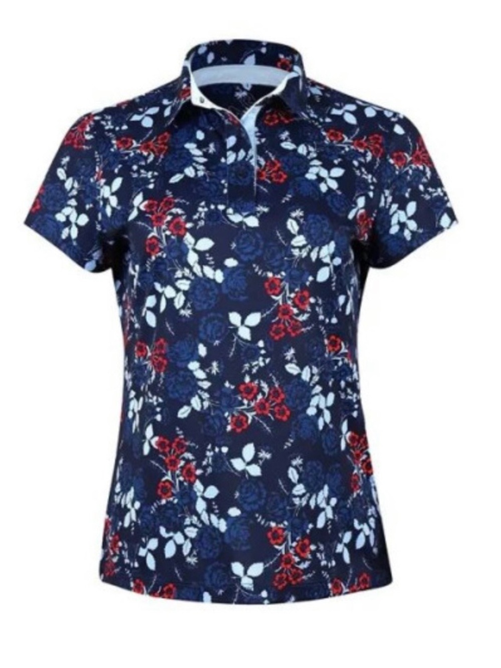 Swannies Darci Floral Patterned Womens Golf Polo - Picture 2 of 8